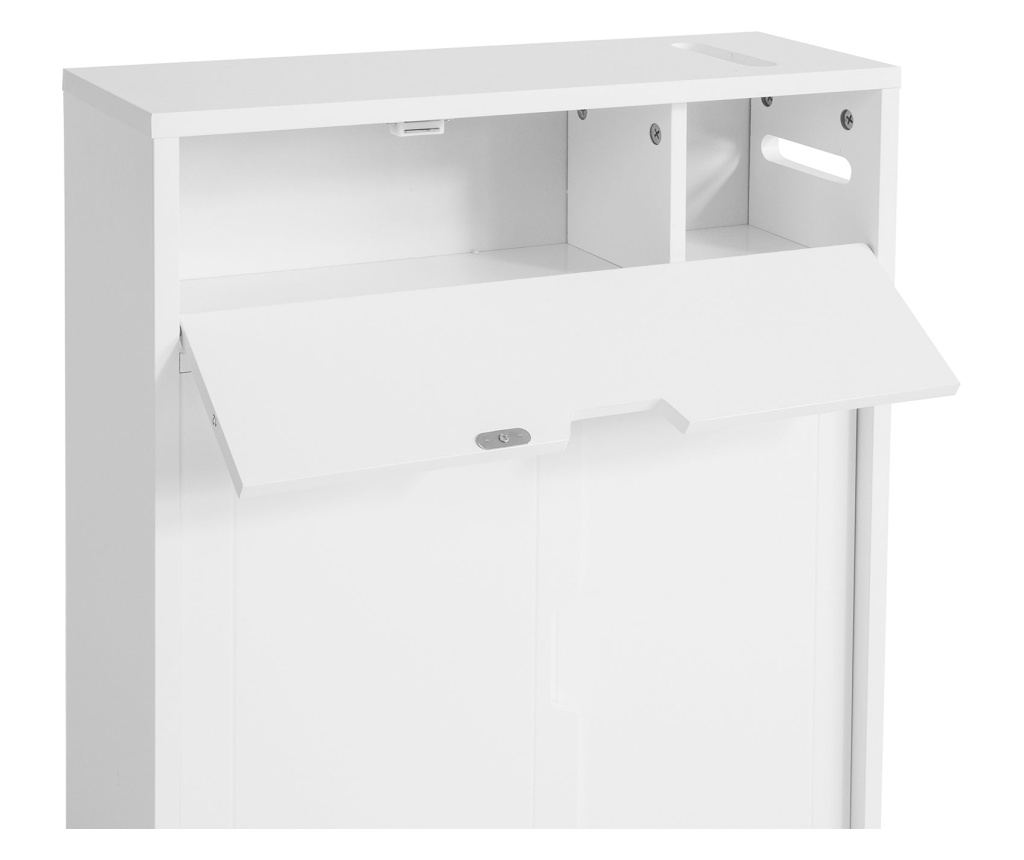 SoBuy cutie pentru hârtie igienică, dulap de toaletă, dulap îngust pentru baie BZR31-W - 6