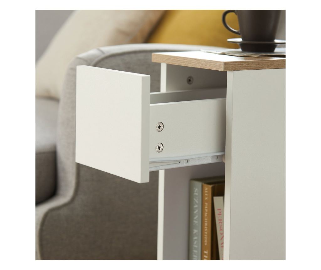 SoBuy comodin, comodin îngust, masă plutitoare FBT111-WN - 5