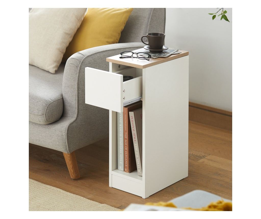 SoBuy comodin, comodin îngust, masă plutitoare FBT111-WN - 9