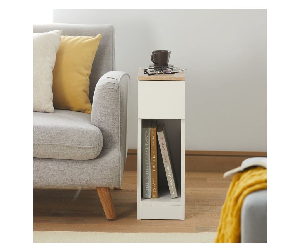 SoBuy comodin, comodin îngust, masă plutitoare FBT111-WN - 10