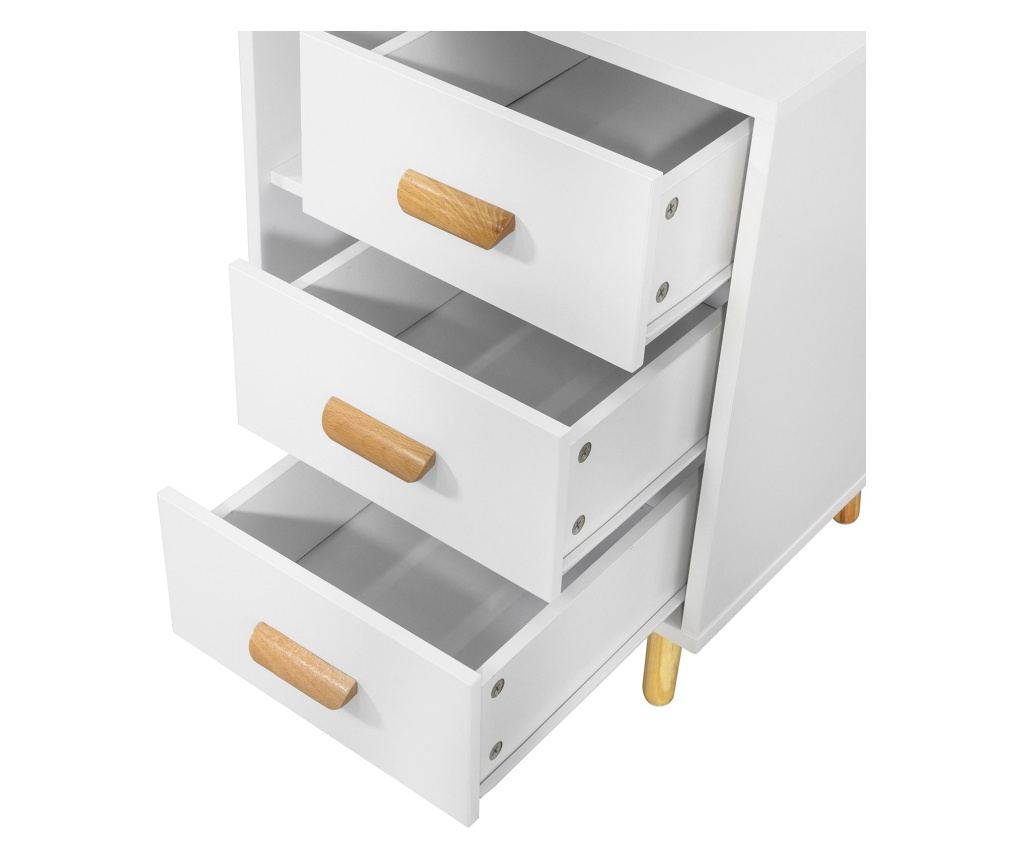 SoBuy nočna omarica, nočne omarice v spalnici, ozka nočna omarica FBT95-W - 5