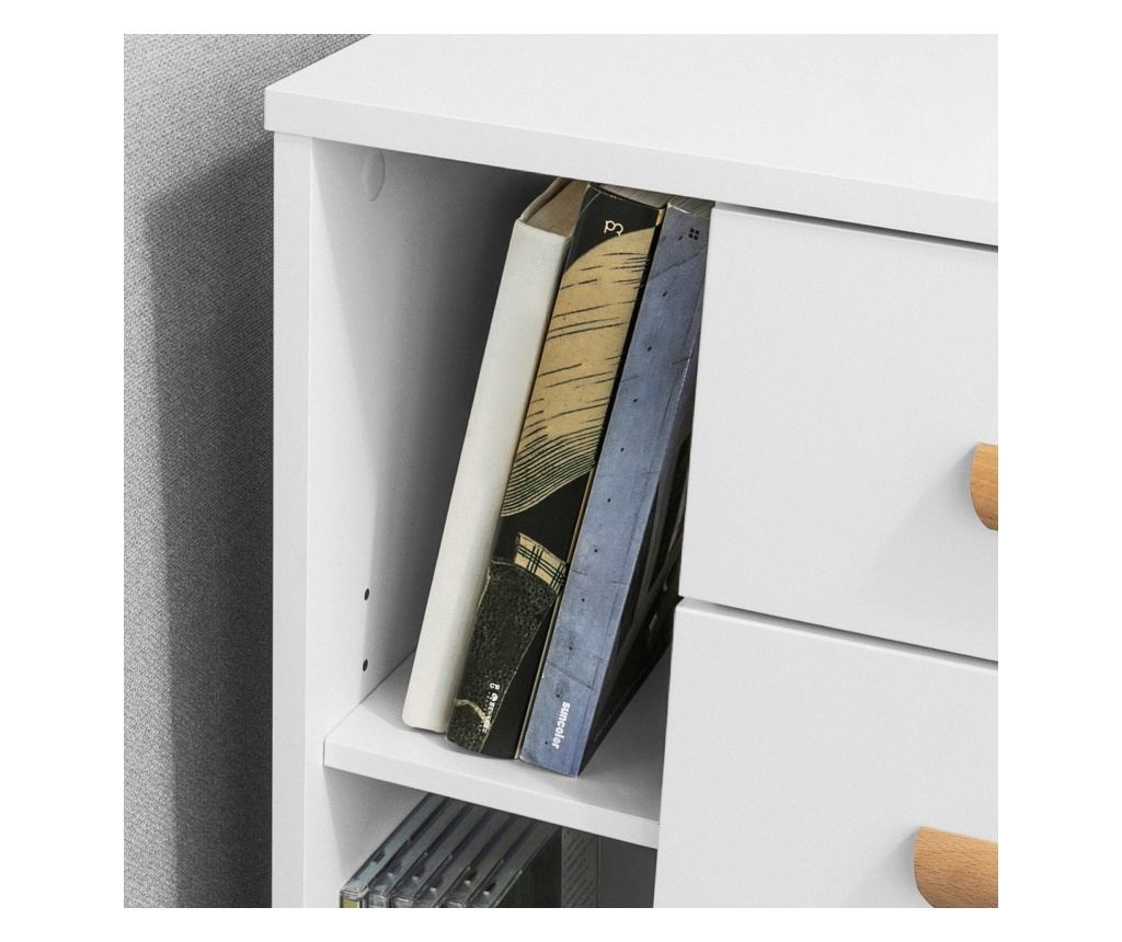 SoBuy nočna omarica, nočne omarice v spalnici, ozka nočna omarica FBT95-W - 7