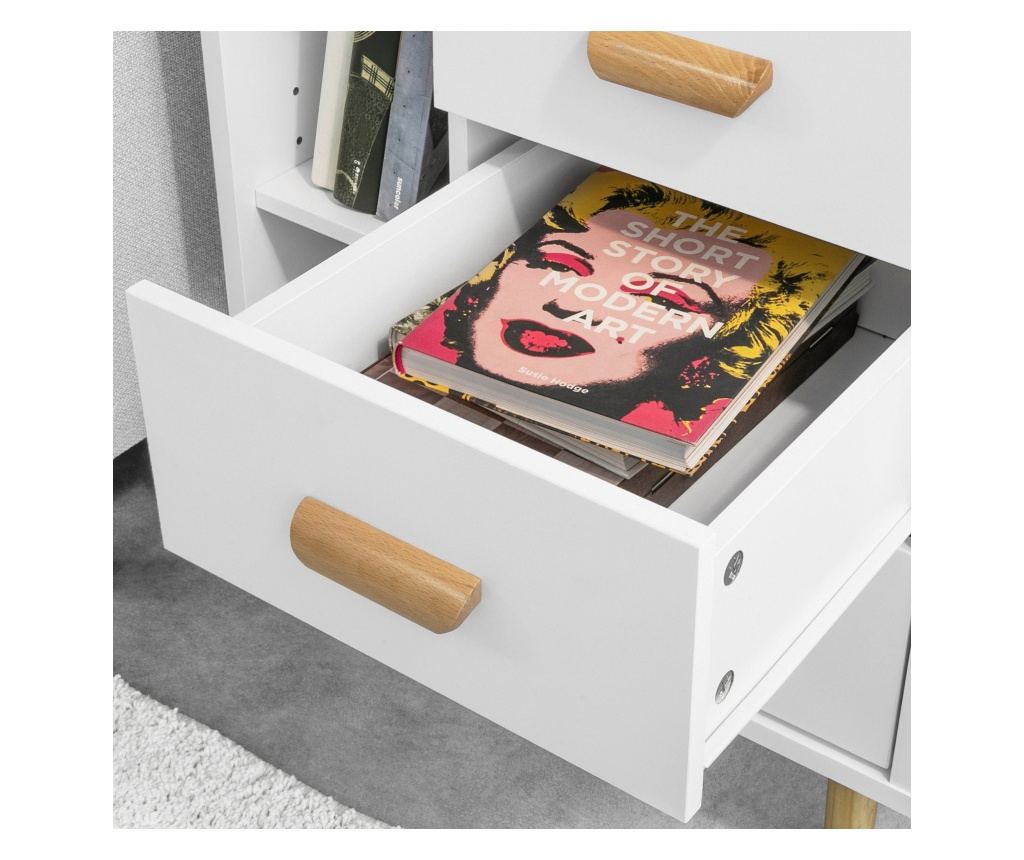 SoBuy nočna omarica, nočne omarice v spalnici, ozka nočna omarica FBT95-W - 8