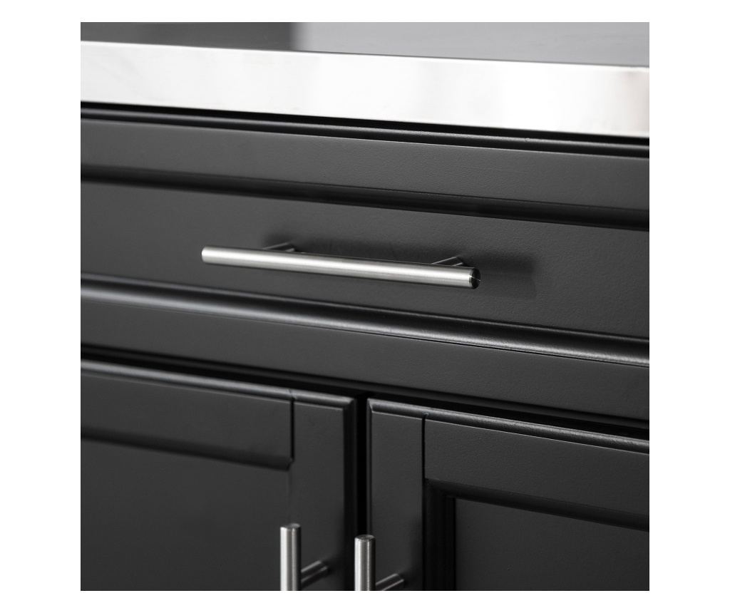 SoBuy kuhinjski voziček, kuhinjski voziček na kolesih, kuhinjsko omarico FKW110-SCH - 2