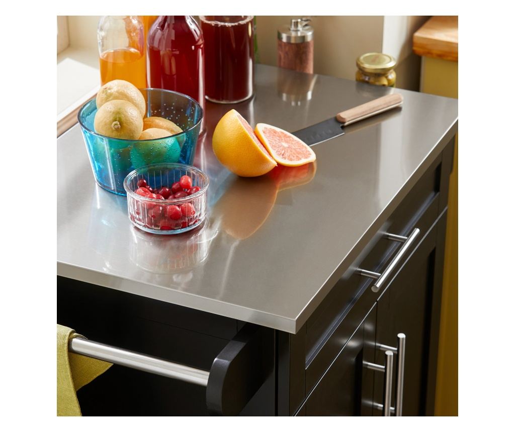 SoBuy kuhinjski voziček, kuhinjski voziček na kolesih, kuhinjsko omarico FKW110-SCH - 7