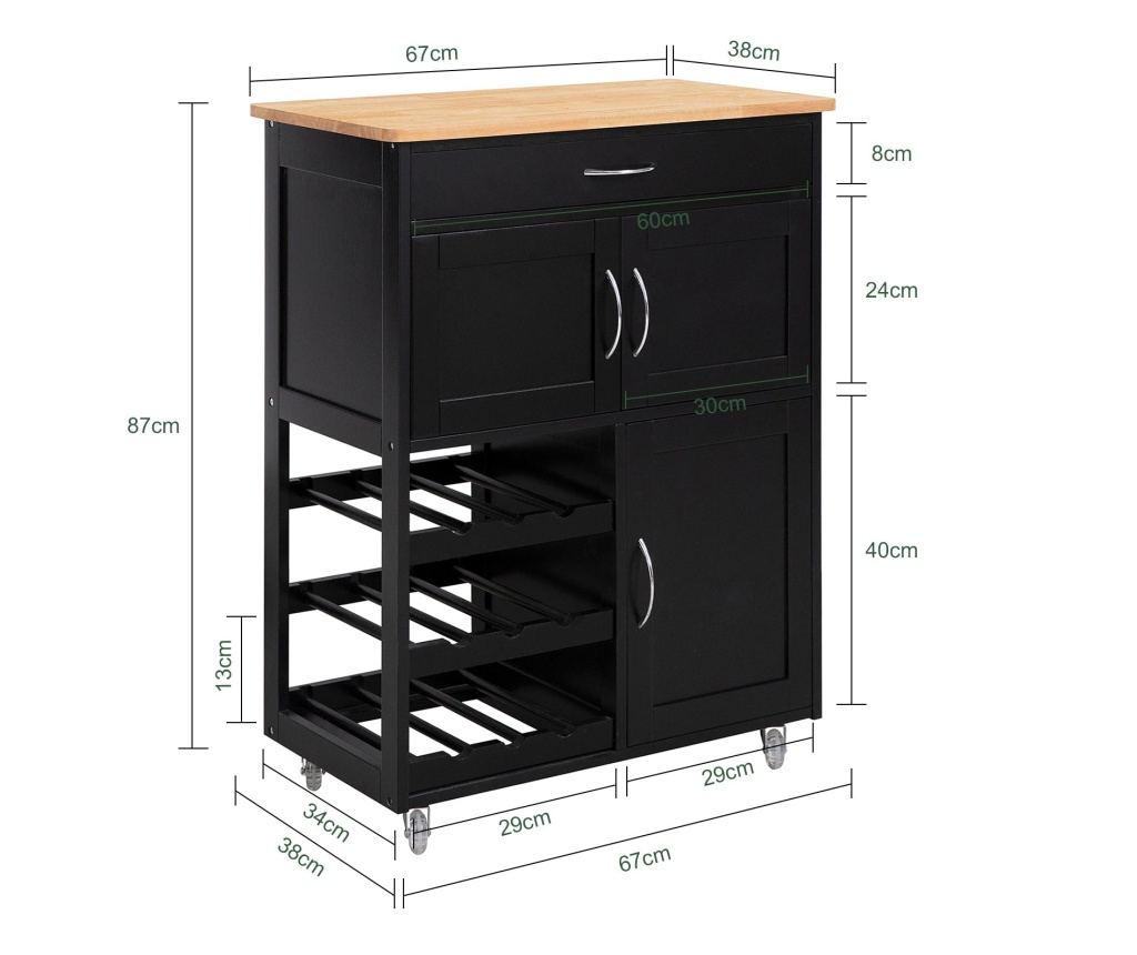 Wózek kuchenny z szufladami FKW45-SCH - 2