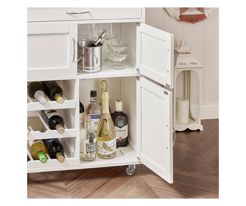 SoBuy βοηθητικά έπιπλα κουζίνασ, τροχήλατο καρότσι κουζίνασ, καρότσι κουζίνας σε ρόδες FKW45-WN - 10