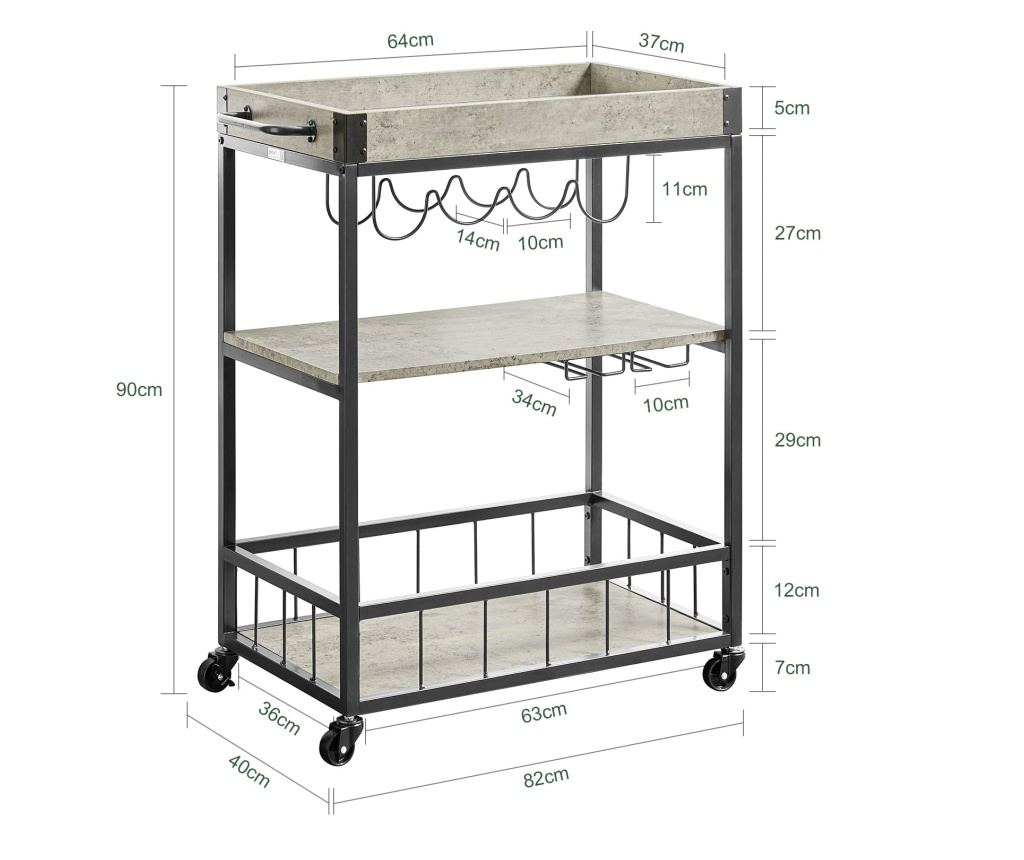 Кухненска количка на 3 нива - 2