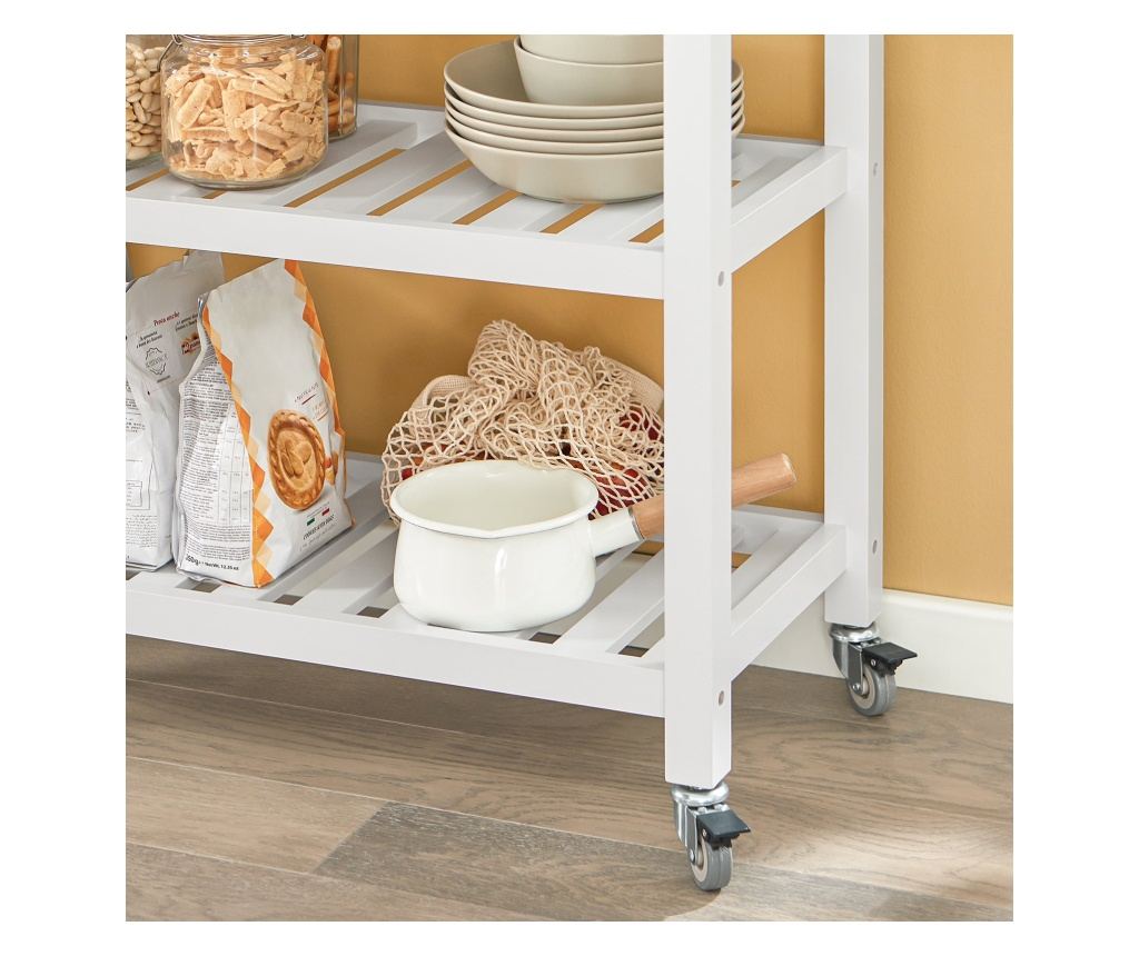 SoBuy кухненска количка, кухненска количка на колела, кухненски шкаф FKW68-WN - 7