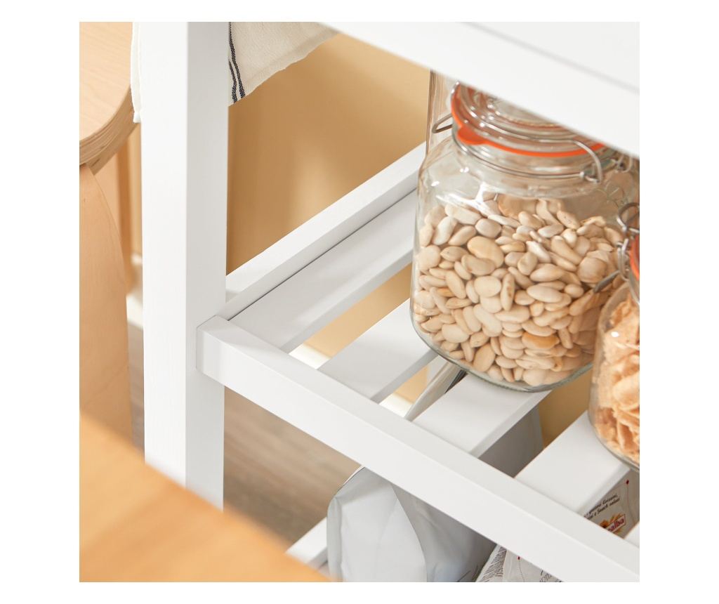 SoBuy кухненска количка, кухненска количка на колела, кухненски шкаф FKW68-WN - 8