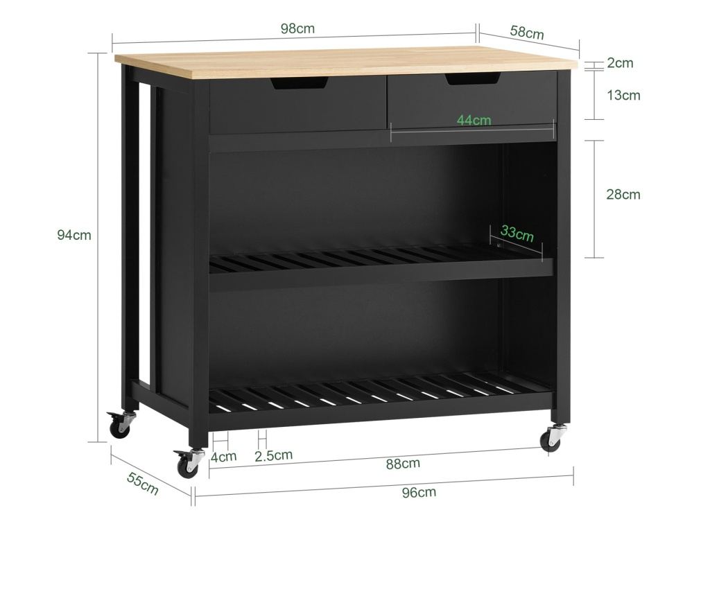 Kuhinjski otok s kotačićima - 2