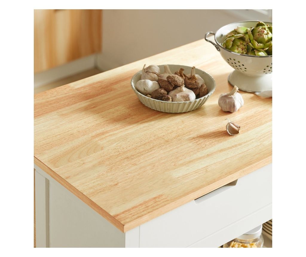 SoBuy kuhinjski voziček, kuhinjski voziček na kolesih, kuhinjsko omarico FKW74-WN - 8