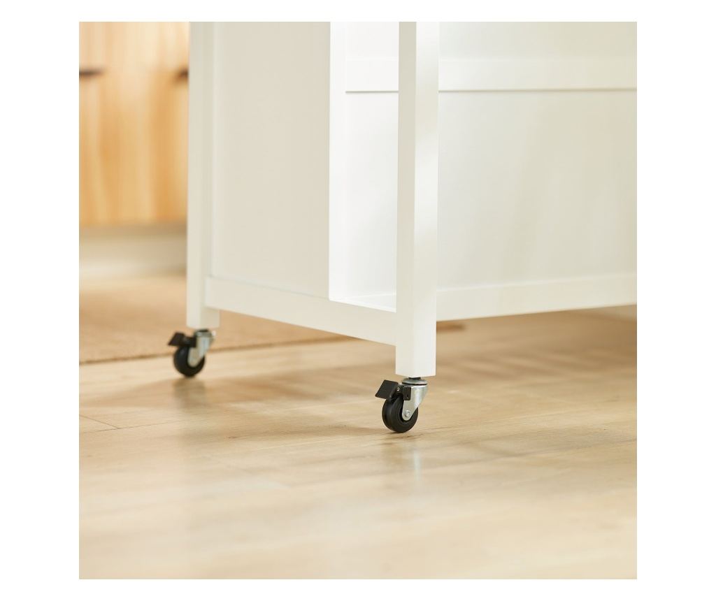 SoBuy kuhinjski voziček, kuhinjski voziček na kolesih, kuhinjsko omarico FKW74-WN - 9