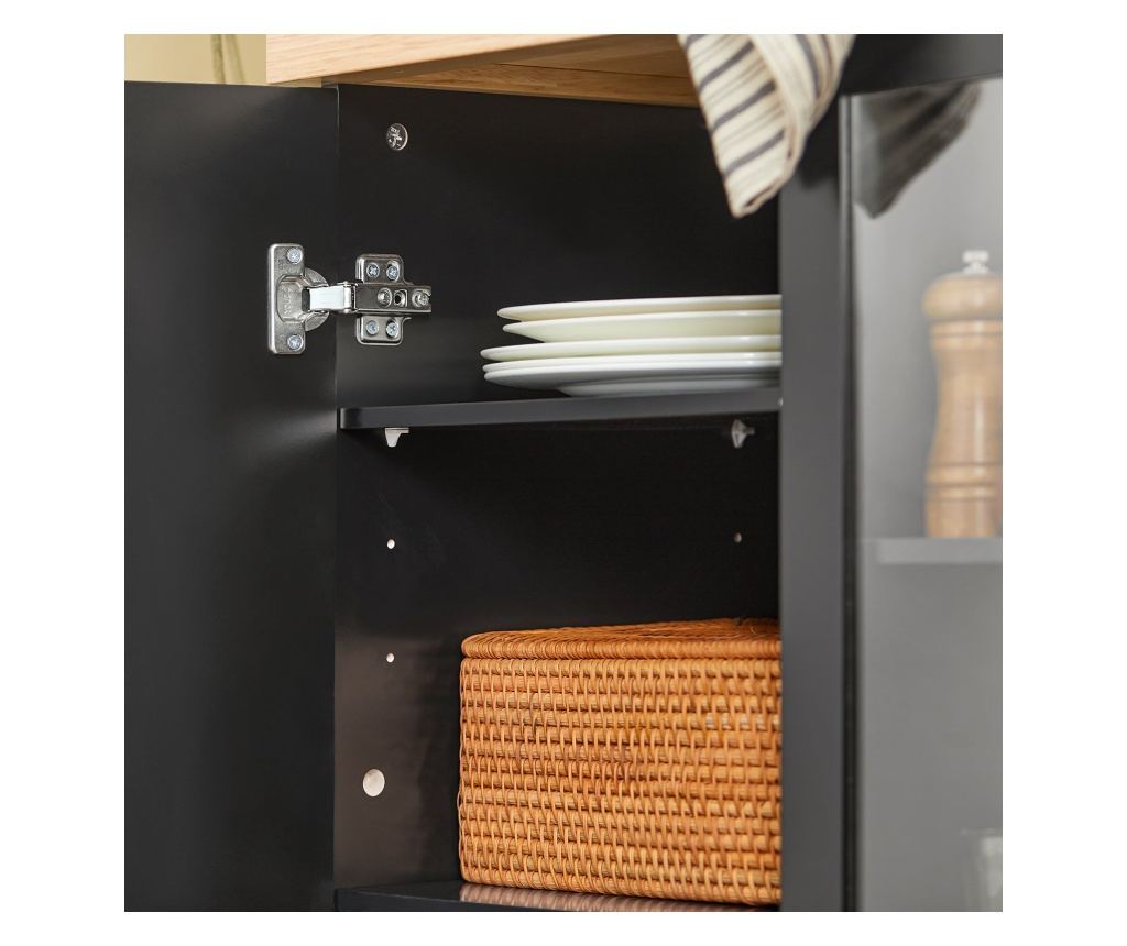 SoBuy kuhinjski voziček, kuhinjski voziček na kolesih, kuhinjsko omarico FKW75-SCH - 9