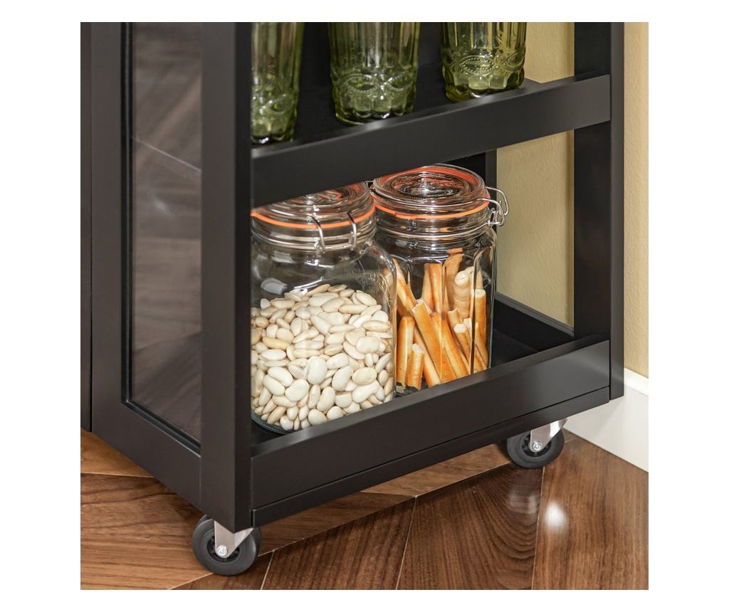 SoBuy kuhinjski voziček, kuhinjski voziček na kolesih, kuhinjsko omarico FKW75-SCH - 10