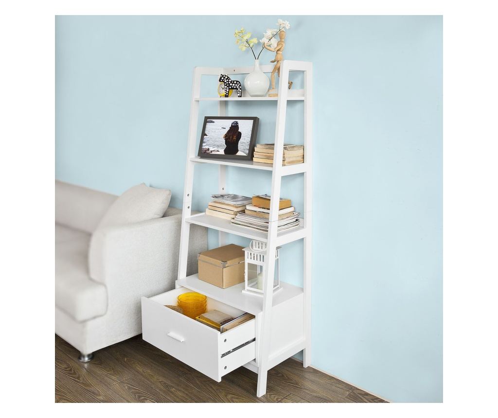 SoBuy kis íróasztal, íróasztal, fiókos íróasztal FRG116-W - 3