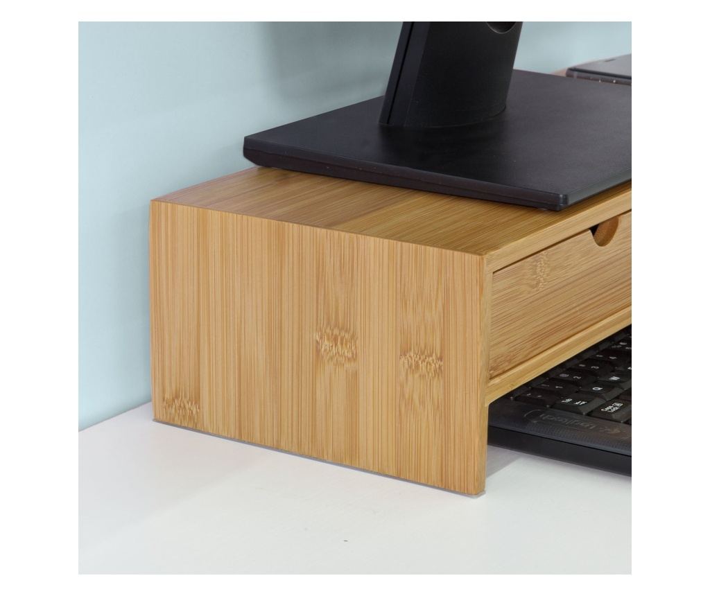 SoBuy monitor állvány fiókkal, support ecran pc, asztali monitor emelő FRG198-N - 6