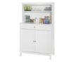 SoBuy FSB26-W Kuchyňská skříňka Kuchyňská police Příborník Boční skříňka Bílá 90x148x40cm