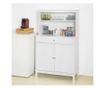 SoBuy FSB26-W Kuchyňská skříňka Kuchyňská police Příborník Boční skříňka Bílá 90x148x40cm