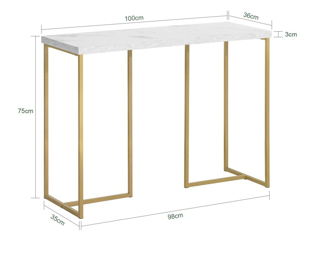 SoBuy Avlastningsbord, Vitrinskåp, Hallmöbler, Skänk, FSB58-G - 2