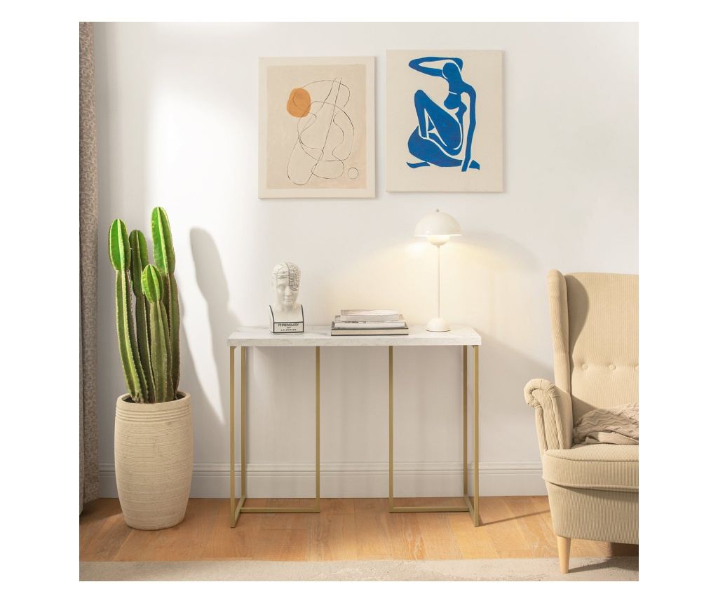 SoBuy Avlastningsbord, Vitrinskåp, Hallmöbler, Skänk, FSB58-G - 5