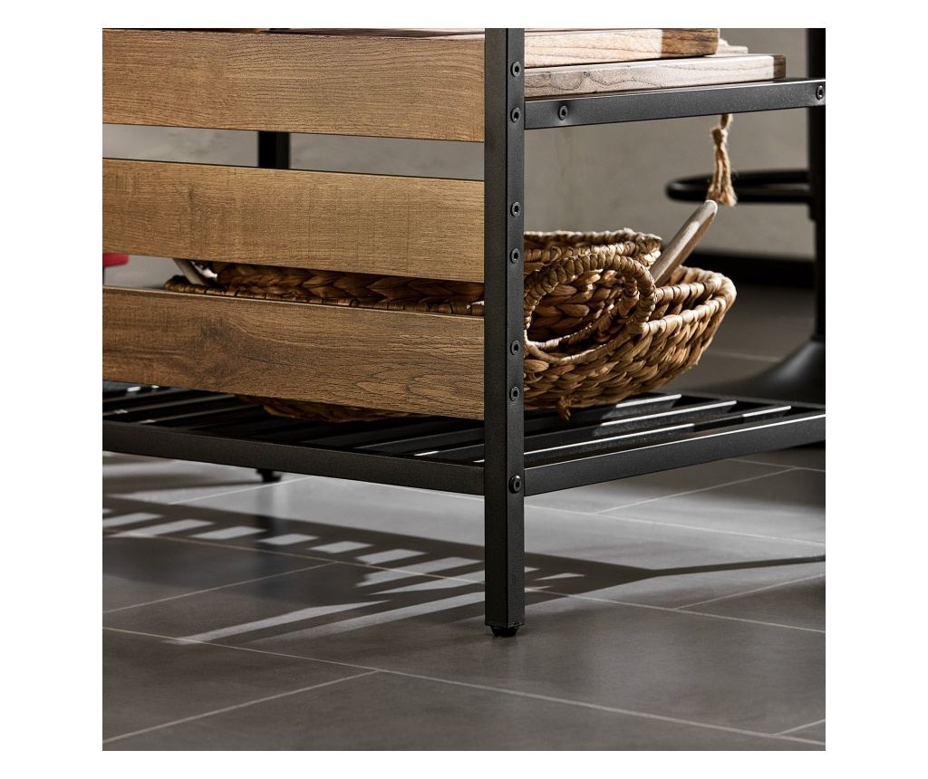 SoBuy βοηθητικά έπιπλα κουζίνασ, υπουργικό συμβούλιο με τροχούς, ραφια για φουρνο μικροκυματων FSB85-PF - 9