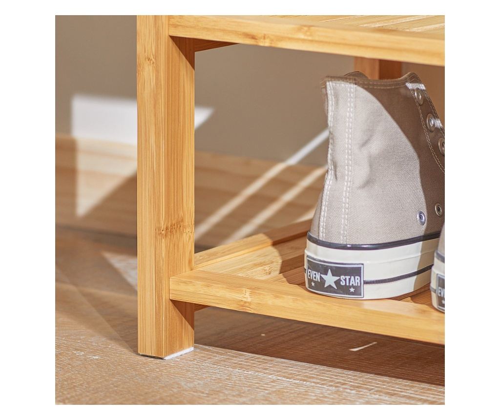 SoBuy Bänk med skoförvaring och 1 lådor Skobänk med dyna FSR49-N - 8