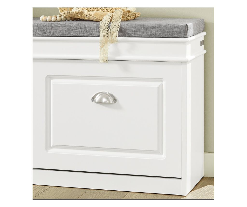 FSR64-W Lavice se sedákem Lavice na boty Bílá 104x52x24cm - 6