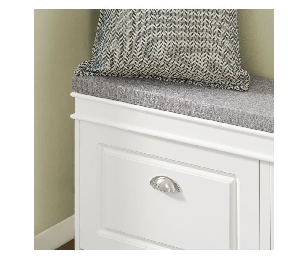 FSR64-W Lavice se sedákem Lavice na boty Bílá 104x52x24cm - 7