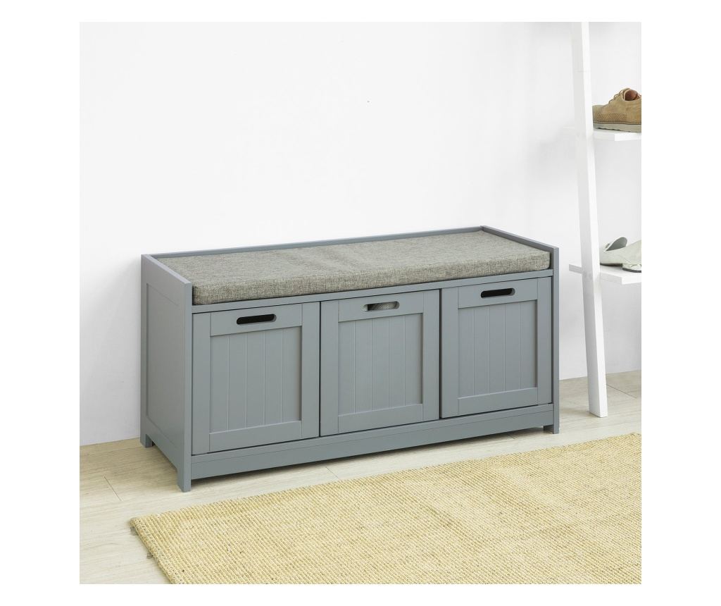 SoBuy Banc de depozitare, bancă, bancă pentru încălțăminte FSR80-SG - 3