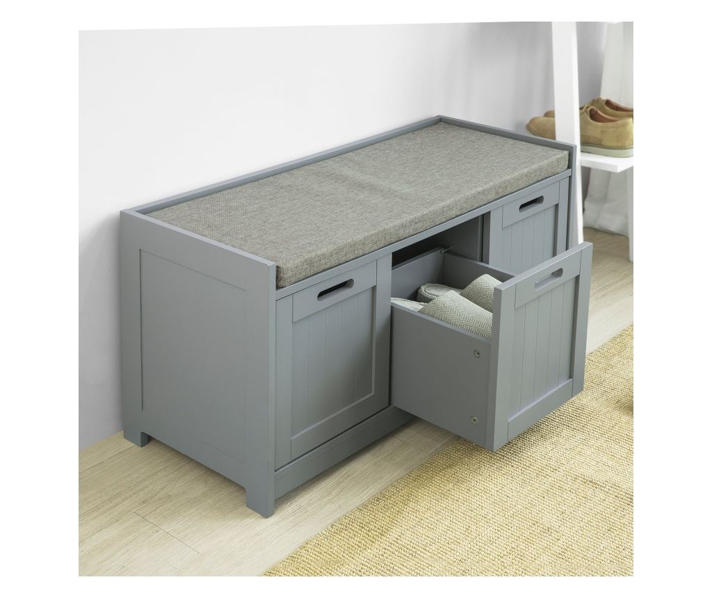 SoBuy Banc de depozitare, bancă, bancă pentru încălțăminte FSR80-SG - 9