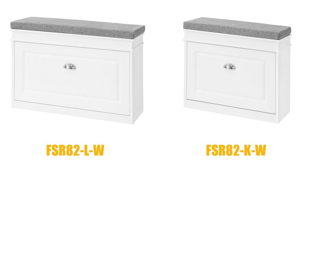 SoBuy klupa za cipele, klupa za skladištenje, klupa za uskladištenje FSR82-K-W - 4