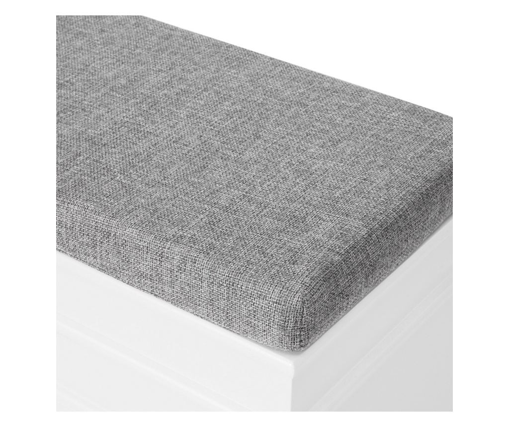 SoBuy klupa za cipele, klupa za skladištenje, klupa za uskladištenje FSR82-K-W - 6