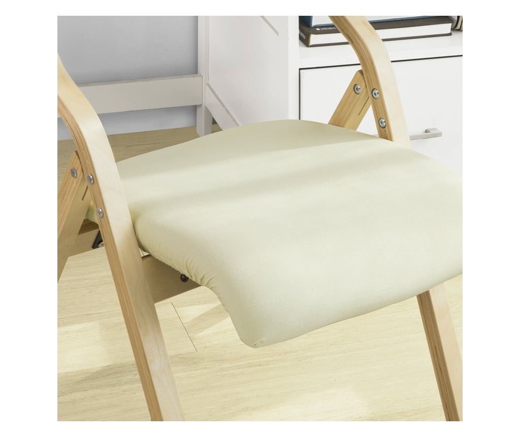 SoBuy hopfällbar stol köksstol med vadderad sittyta och ryggstöd FST40-W - 6