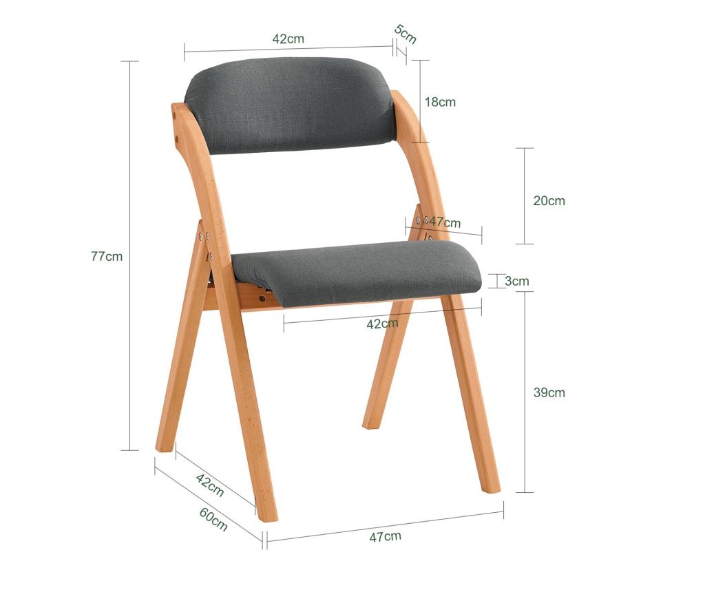 SoBuy scaun interior pliabil, scaun pliabil, scaun pliabil confortabil FST92-SG - 2
