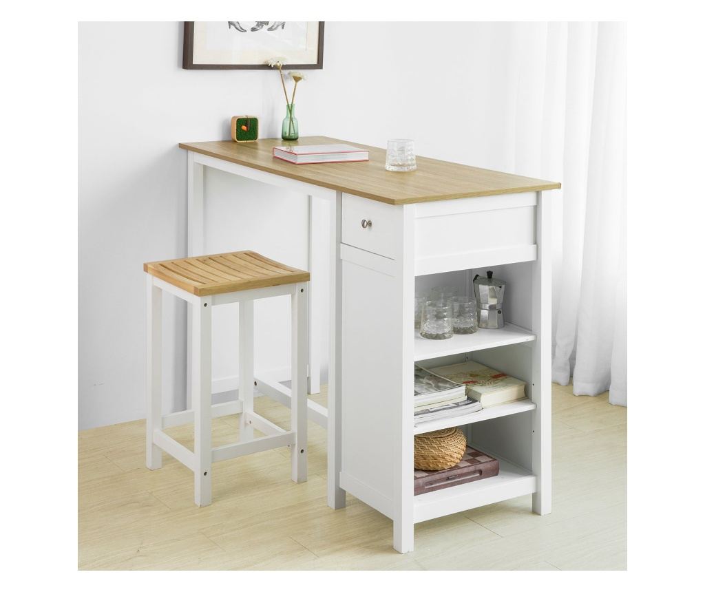 SoBuy bankovni račun, bar stol, kuhinja stol FWT64-WN - 3