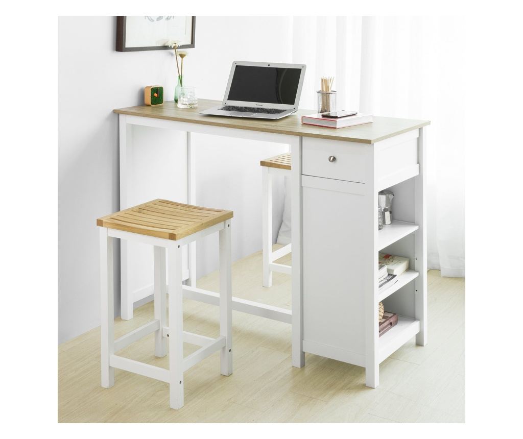 SoBuy bankovni račun, bar stol, kuhinja stol FWT64-WN - 8