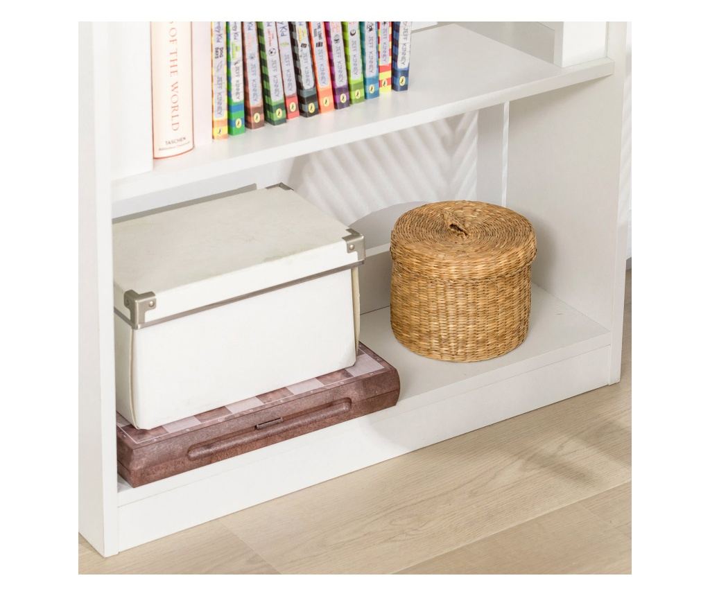 SoBuy πτυσσόμενο τραπέζι, γραφειο υπολογιστη, γραφειο με συρταρια FWT92-W - 5