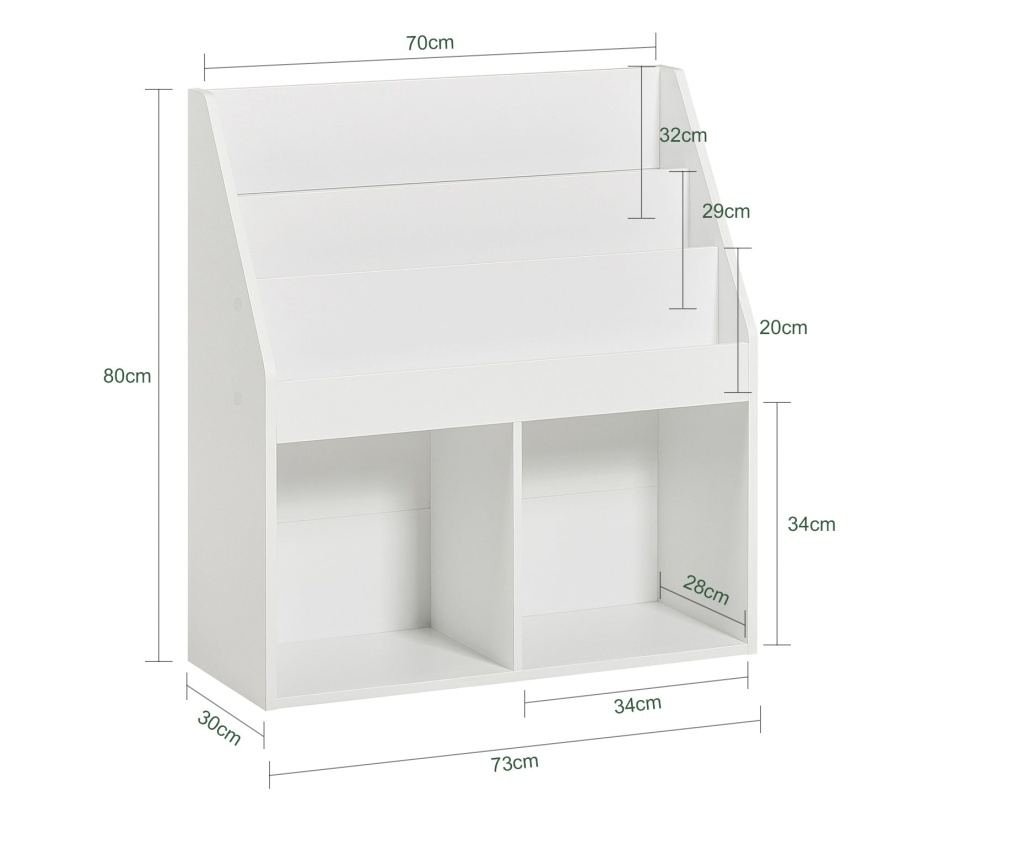 SoBuy Bogreol za djecu, dječja garderoba, Dječja garderoba s klupom KMB01-W - 2