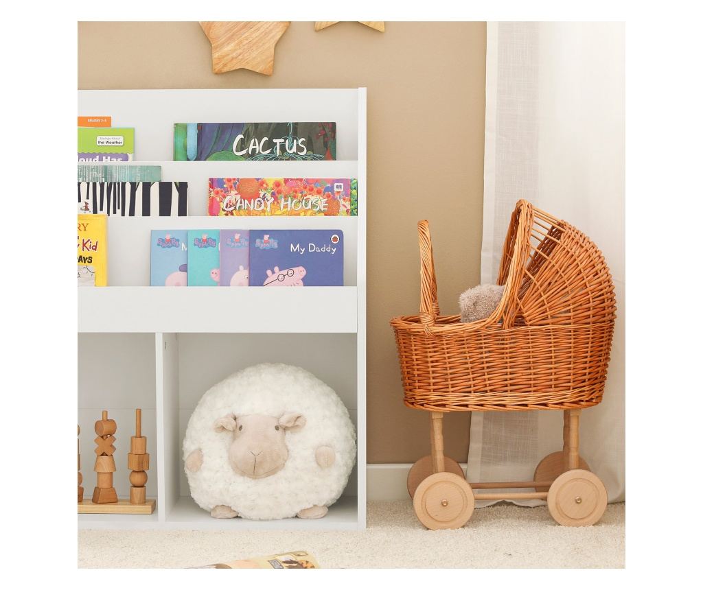 SoBuy Bogreol za djecu, dječja garderoba, Dječja garderoba s klupom KMB01-W - 4