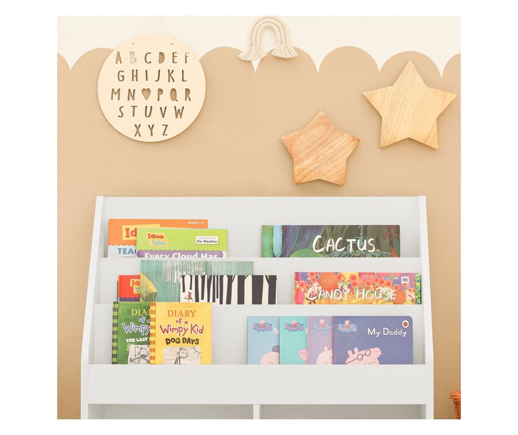 SoBuy Bogreol za djecu, dječja garderoba, Dječja garderoba s klupom KMB01-W - 5