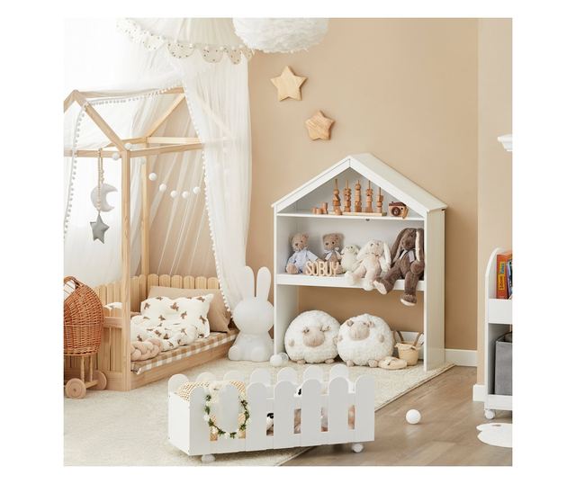 SoBuy Bogreol za djecu, dječja garderoba, Dječja garderoba s klupom KMB52-W