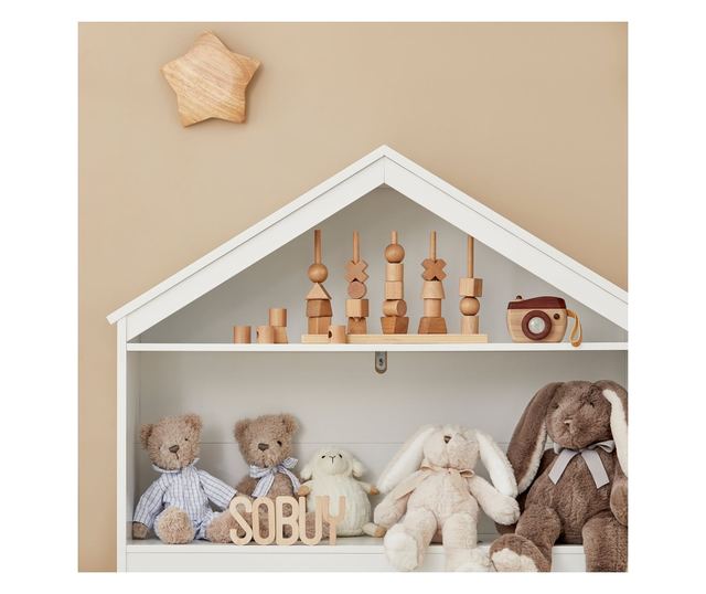 SoBuy Bogreol za djecu, dječja garderoba, Dječja garderoba s klupom KMB52-W