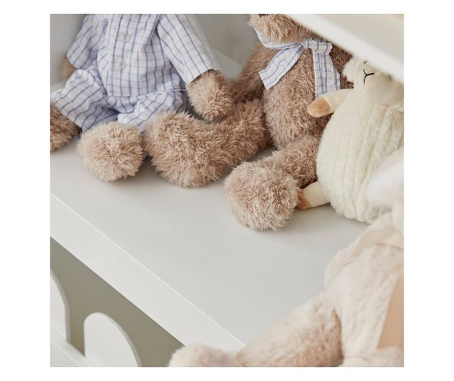 SoBuy Bogreol za djecu, dječja garderoba, Dječja garderoba s klupom KMB52-W