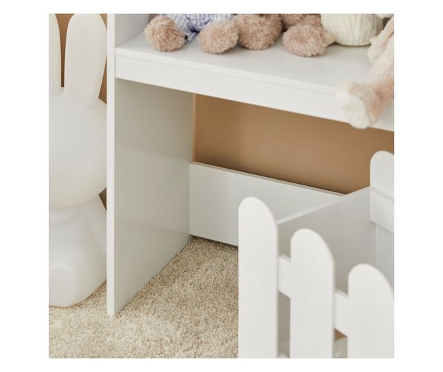 SoBuy Bogreol za djecu, dječja garderoba, Dječja garderoba s klupom KMB52-W