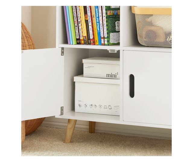 SoBuy Bogreol za djecu, dječja garderoba, Dječja garderoba s klupom KMB58-W