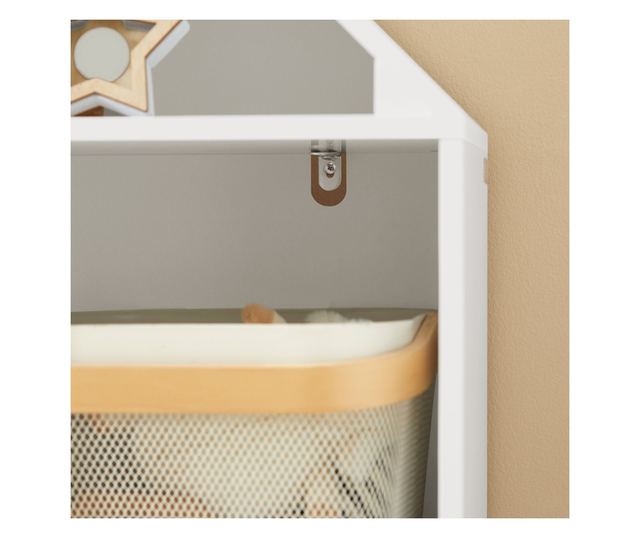 SoBuy Bogreol za djecu, dječja garderoba, Dječja garderoba s klupom KMB58-W