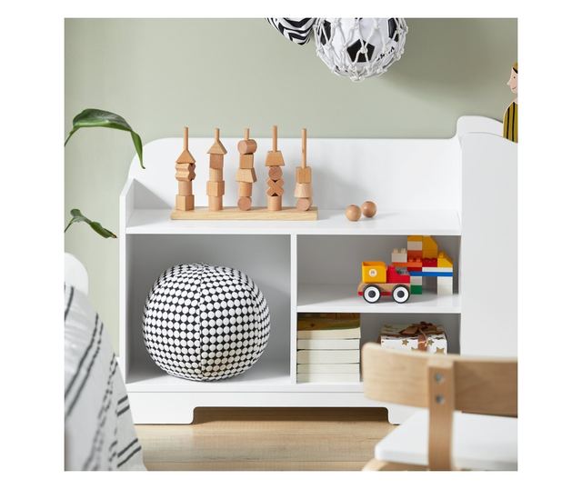 SoBuy Bogreol za djecu, dječja garderoba, Dječja garderoba s klupom KMB62-W