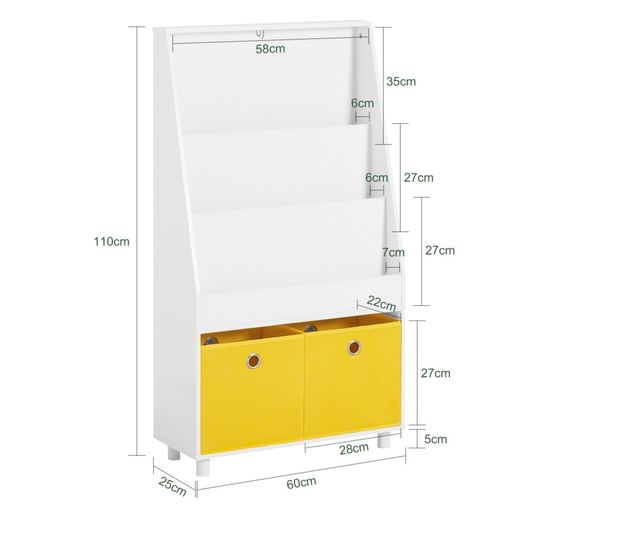 SoBuy Bogreol za djecu, dječja garderoba, Dječja garderoba s klupom KMB69-W