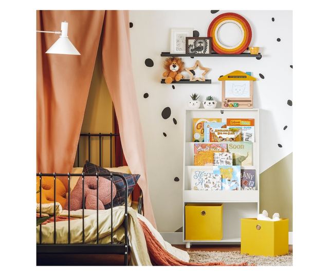 SoBuy Bogreol za djecu, dječja garderoba, Dječja garderoba s klupom KMB69-W